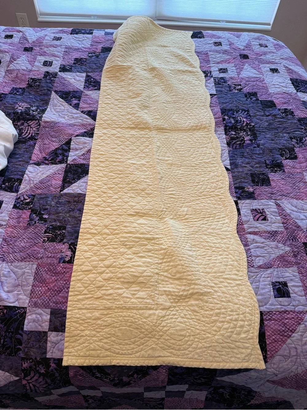 Classic Yellow Quilted Window Valance - Neutral Home Accents